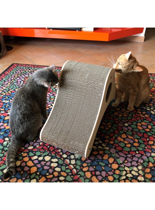 Scratching post in birch wood and cardboard - Duchessa