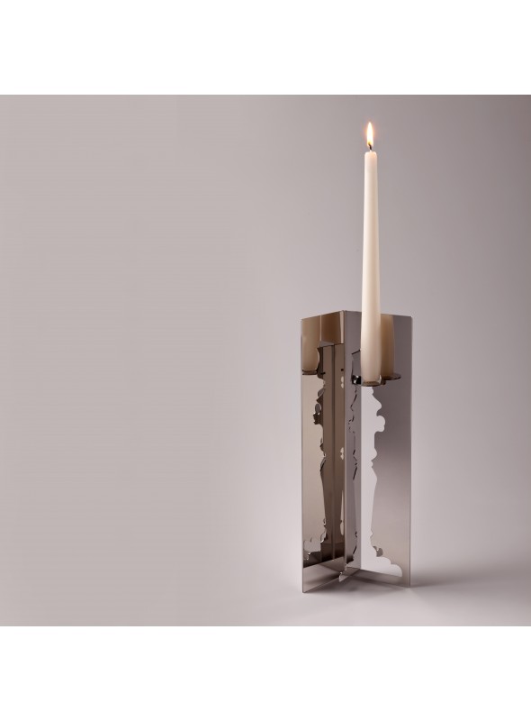 Candlestick made of steel. One arm - Lumière
