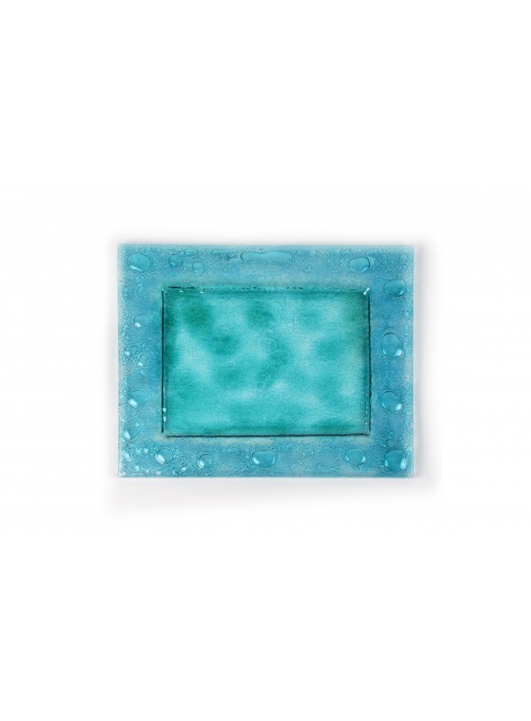 Rectangular plate in fusion glass - Laguna