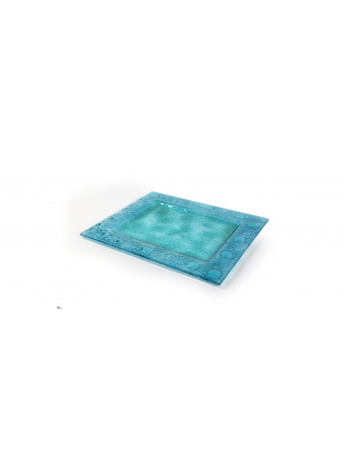 Rectangular plate in fusion glass - Laguna