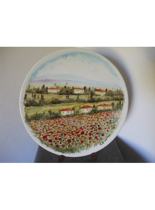 Ceramic plate - Paesaggio toscano
