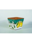 Squared ceramic flower vase - Limoni