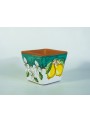 Squared ceramic flower vase - Limoni