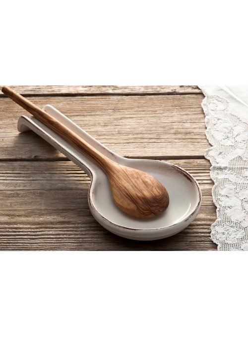 White ceramic spoon rest