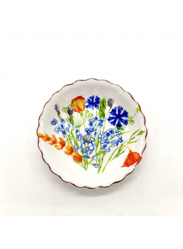 Ceramic plate flower shaped