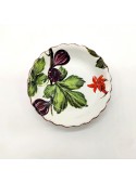Coppia di piattini in ceramica a forma di fiore