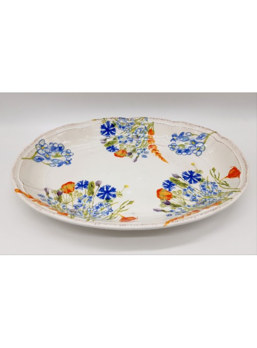 Scalloped ceramic tray