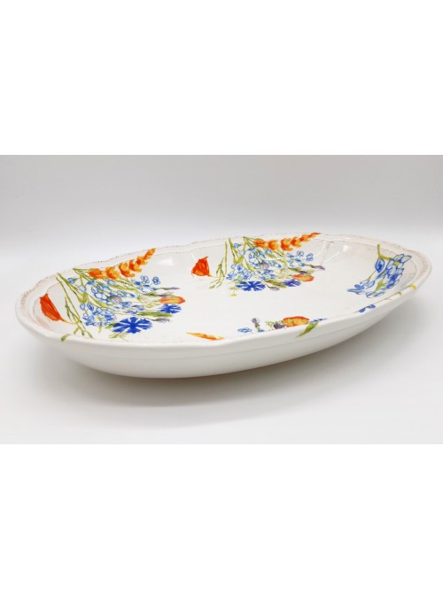 Scalloped ceramic tray