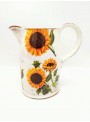 Ceramic pitcher with sunflowrs
