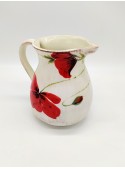 Ceramic pitcher with poppies