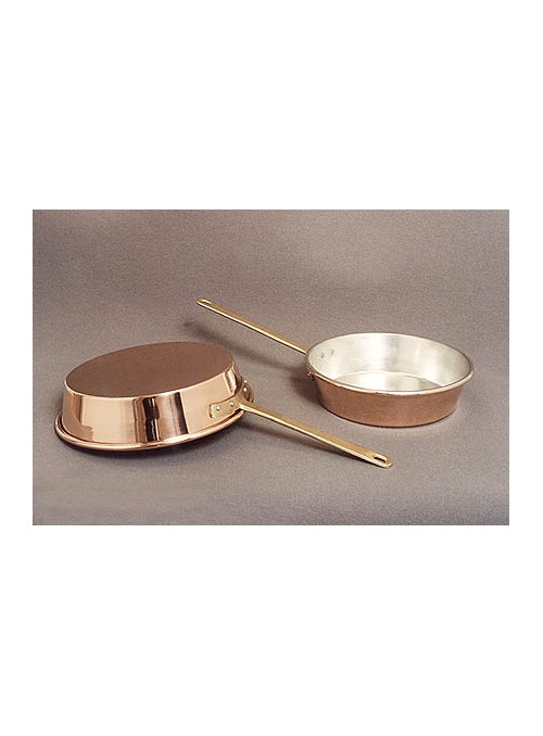 Saucepan with brass handle