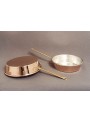 Tegame con manico in ottone