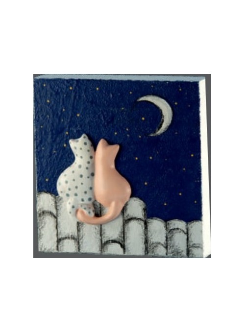 Key hanger in ceramic - Gattini