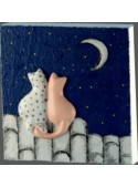 Key hanger in ceramic - Gattini