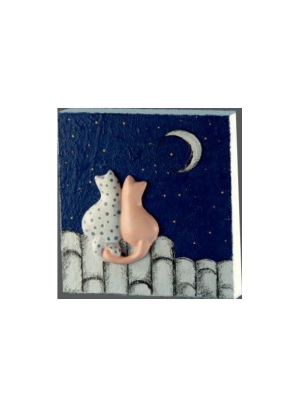 Key hanger in ceramic - Gattini