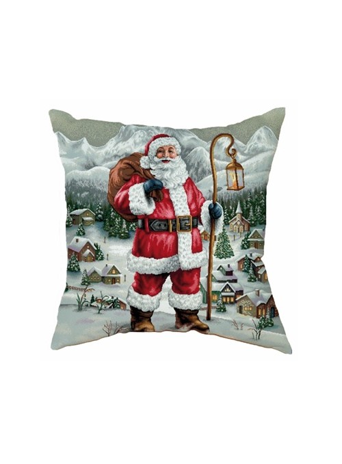 Squared stuffed cushion - Babbo Natale sacco regali