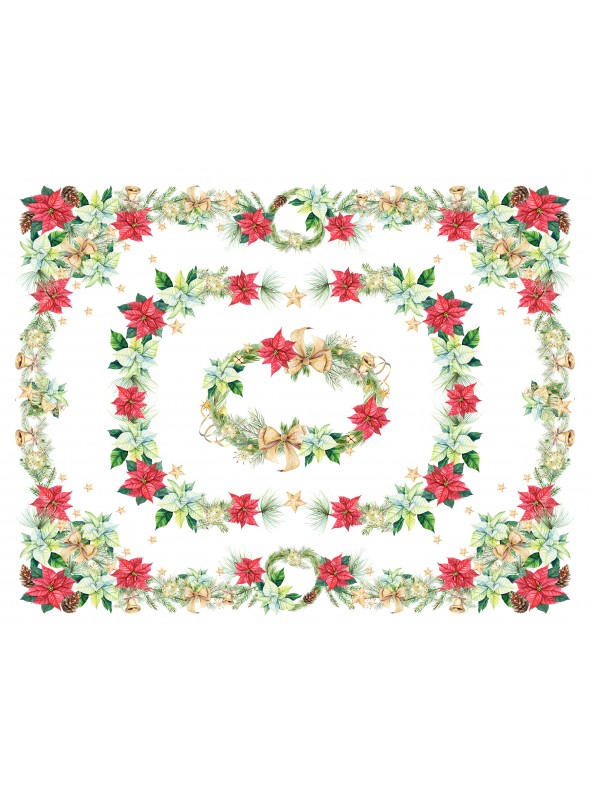 Cotton table cloth - Stella di Natale