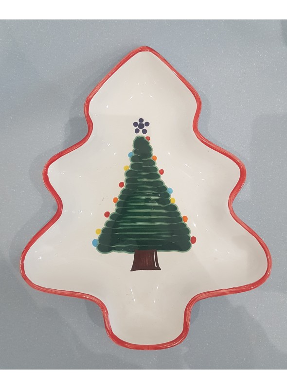 Terracotta Christmas tray - Albero decorato