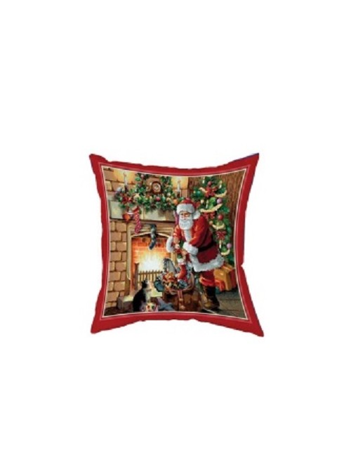 Cuscino bombato quadrato - Babbo Natale