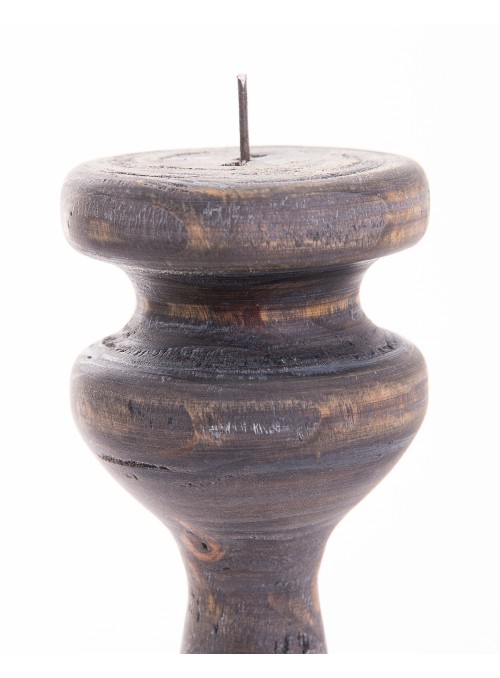 Wooden shabby candlestick