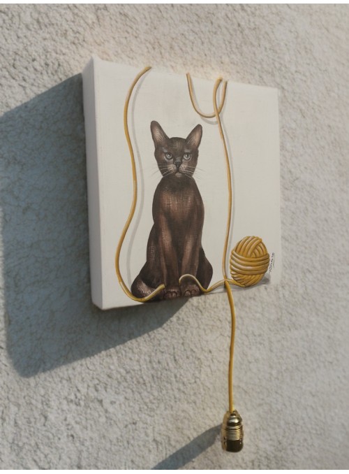 Applique Gatto e Gomitolo